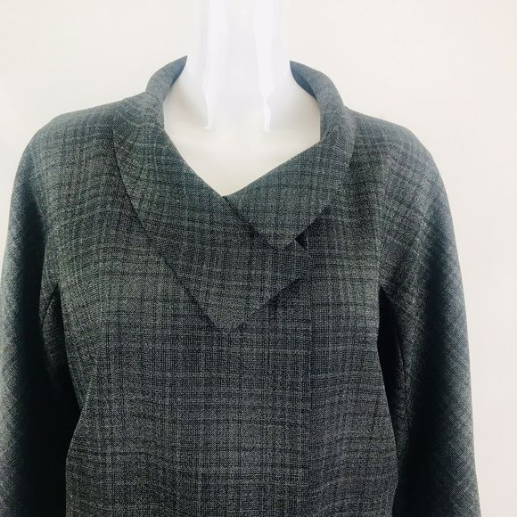 Lida Baday Suit 14P Designer Jacket Skirt Gray Wool Blend Jackie O Luxury Style - Picture 9 of 12